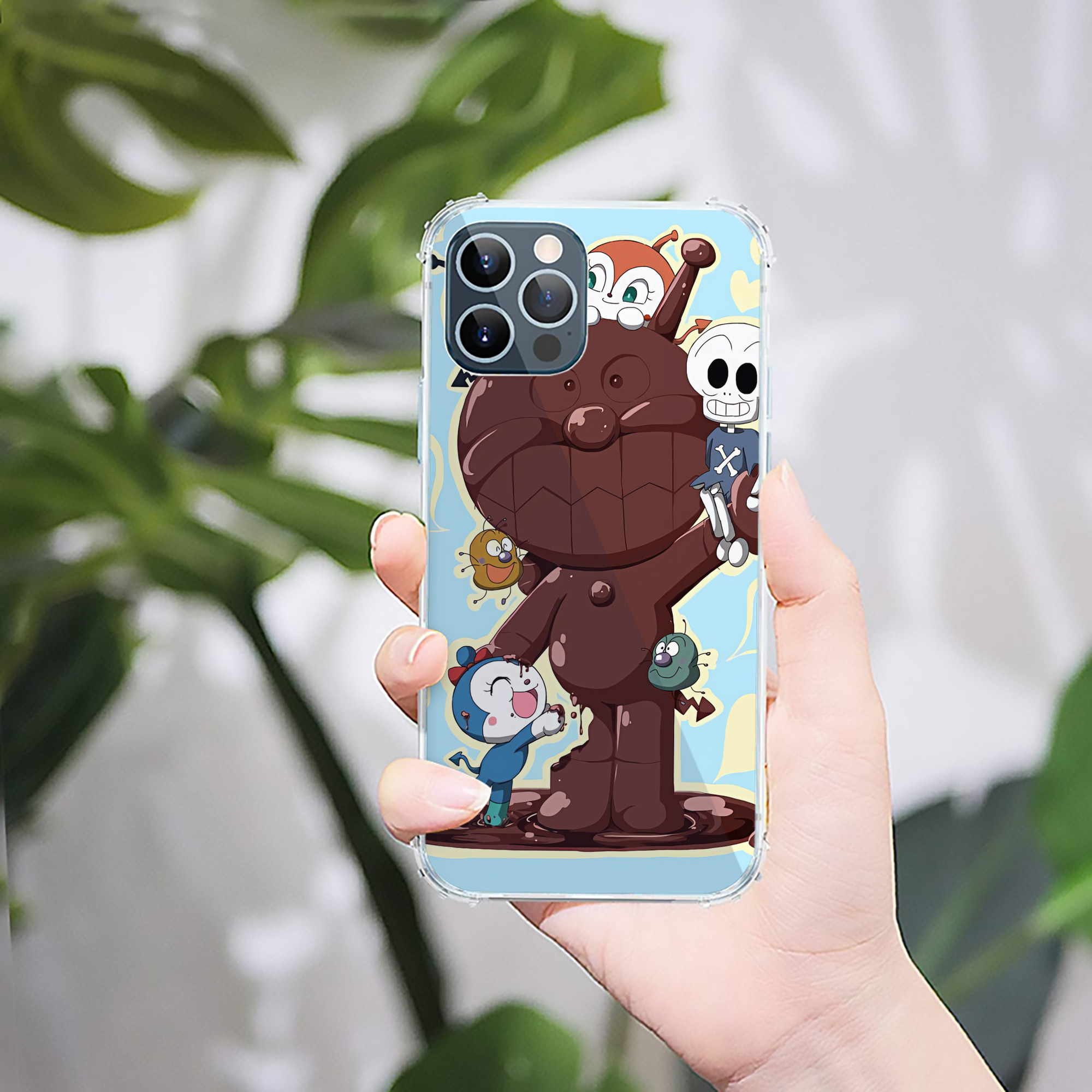 （画像用） アンパンマン Anpanman 【iPhone 12シリーズ対応】透明スマホケース（クリアソフトケース）